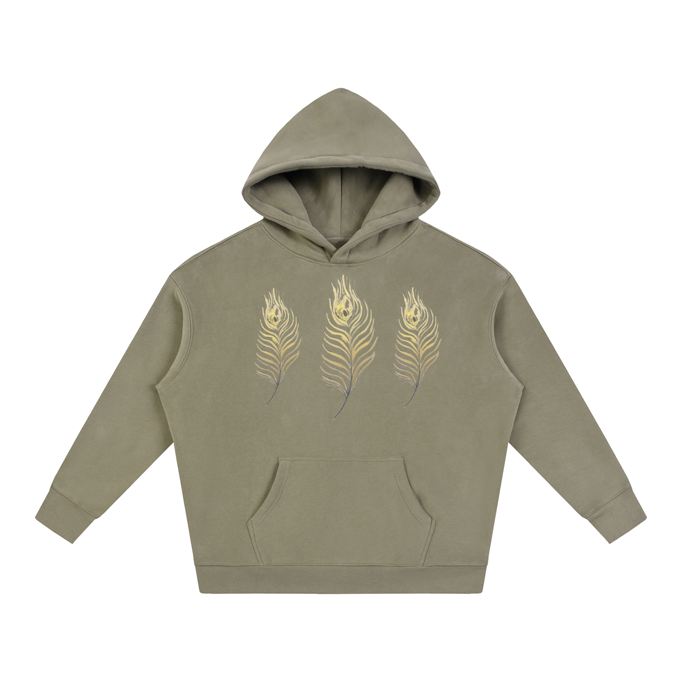 Feather Oversize Fleeced Hoodie