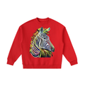 Original Zebra Painting Kids' Fleece Crewneck Sweatshirt