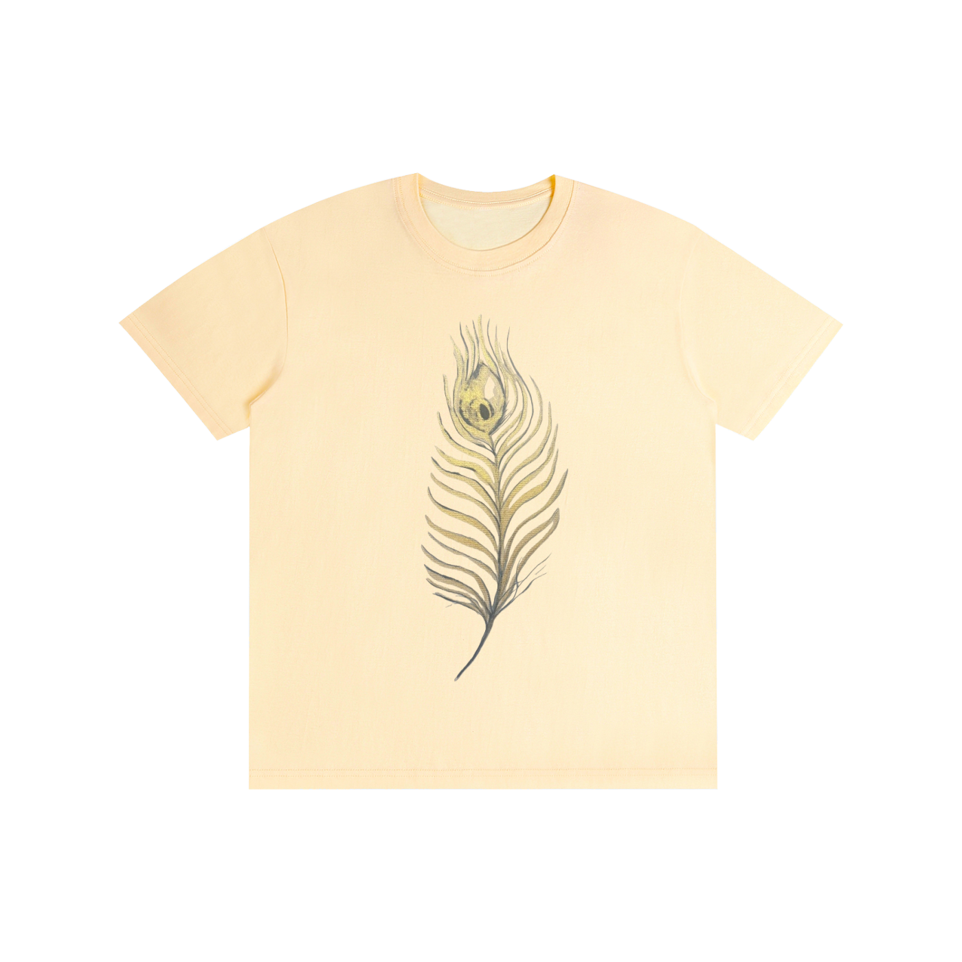 Original Peacock Feather Cotton Unisex T-Shirt