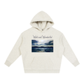 Original soft pastel drawing of the Ohio River Oversize Fleeced Hoodie