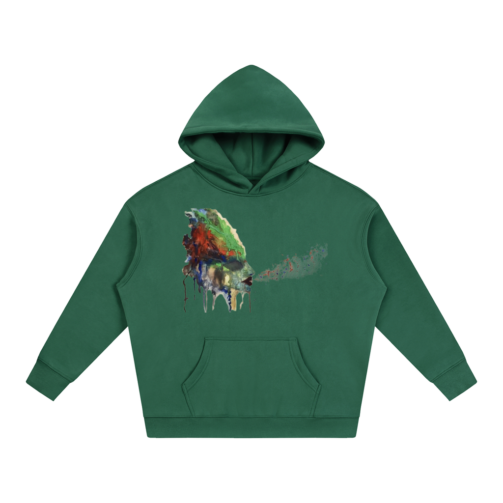 Original Watercolor Fleeced Hoodie