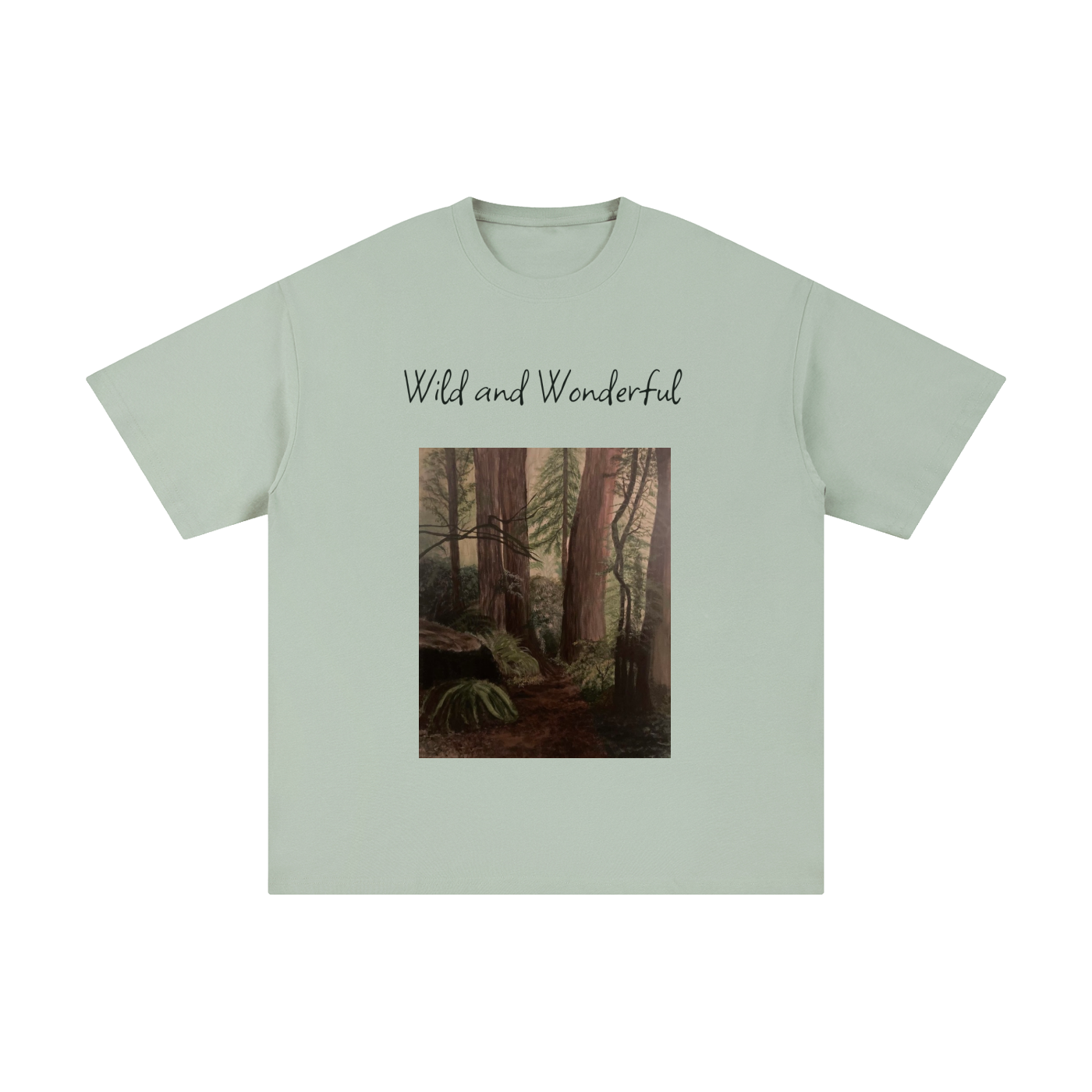 Original Forest Painting Cotton T-Shirt