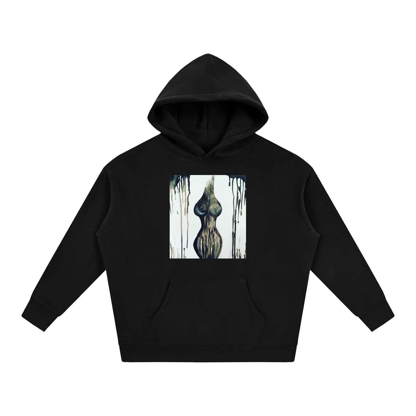 Original woman form painting Oversize Fleeced Hoodie