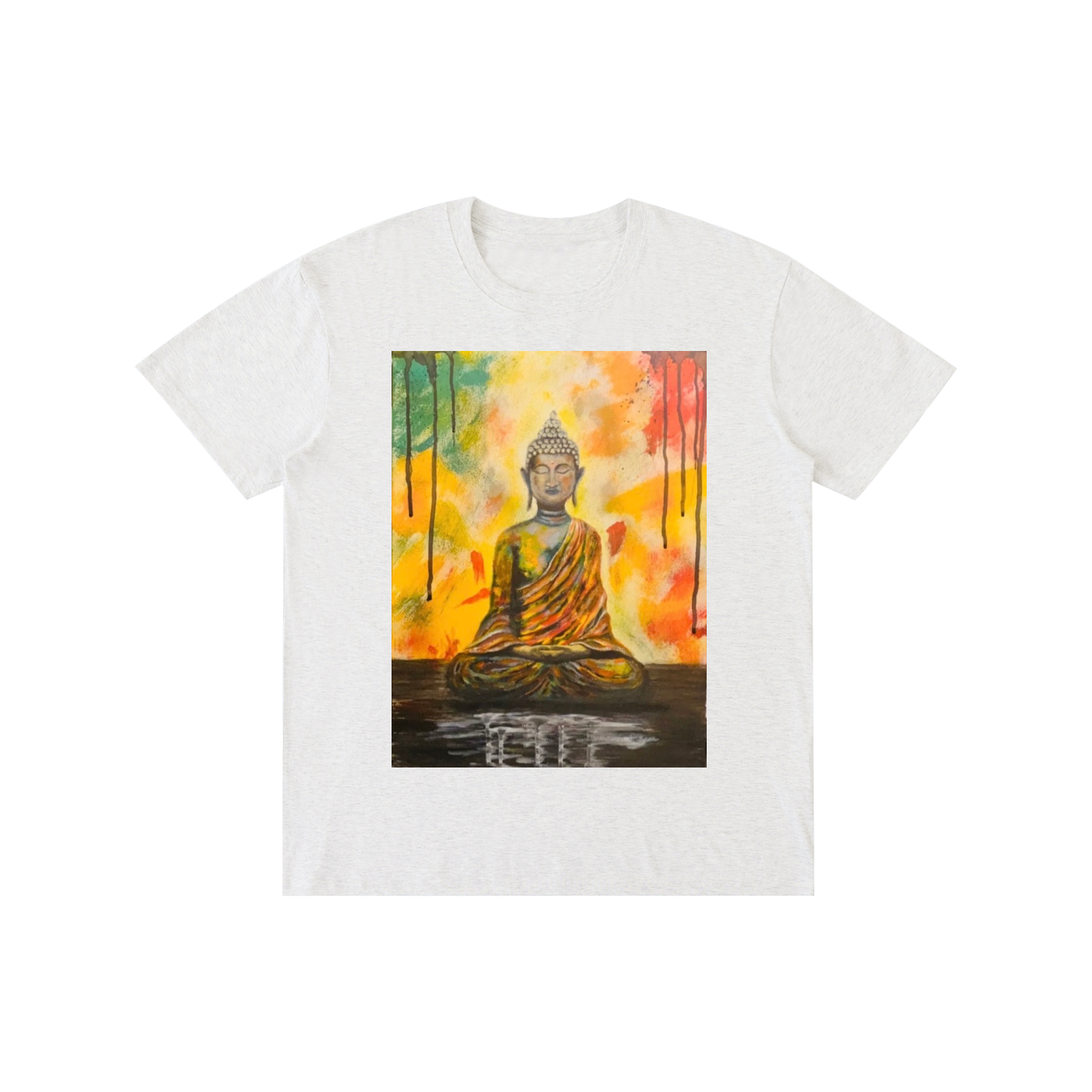 Original Buddha Painted Cotton T-Shirt