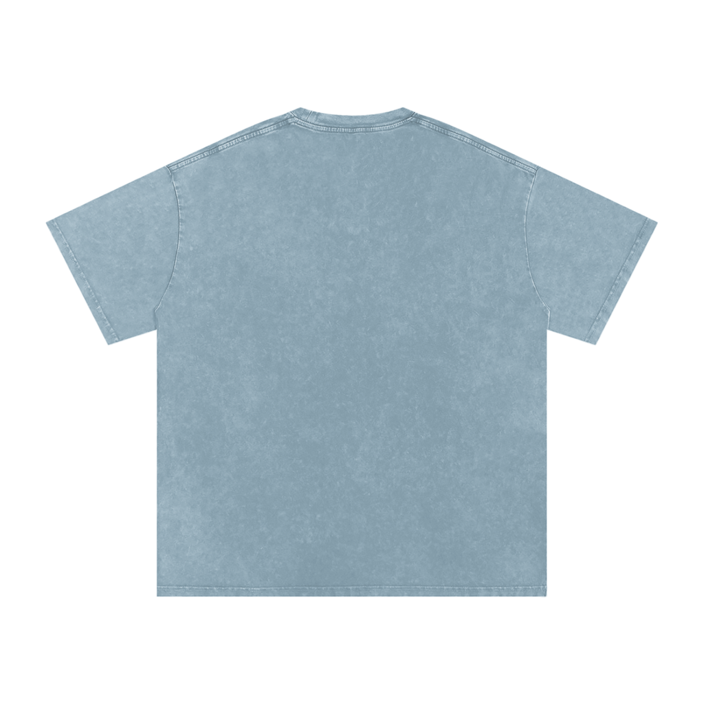 Original Rose Sketch Washed Oversized Cotton T-Shirt