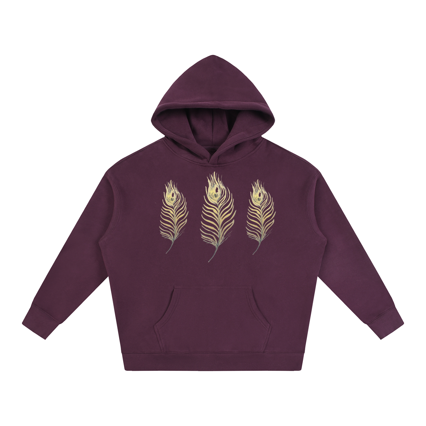 Feather Oversize Fleeced Hoodie