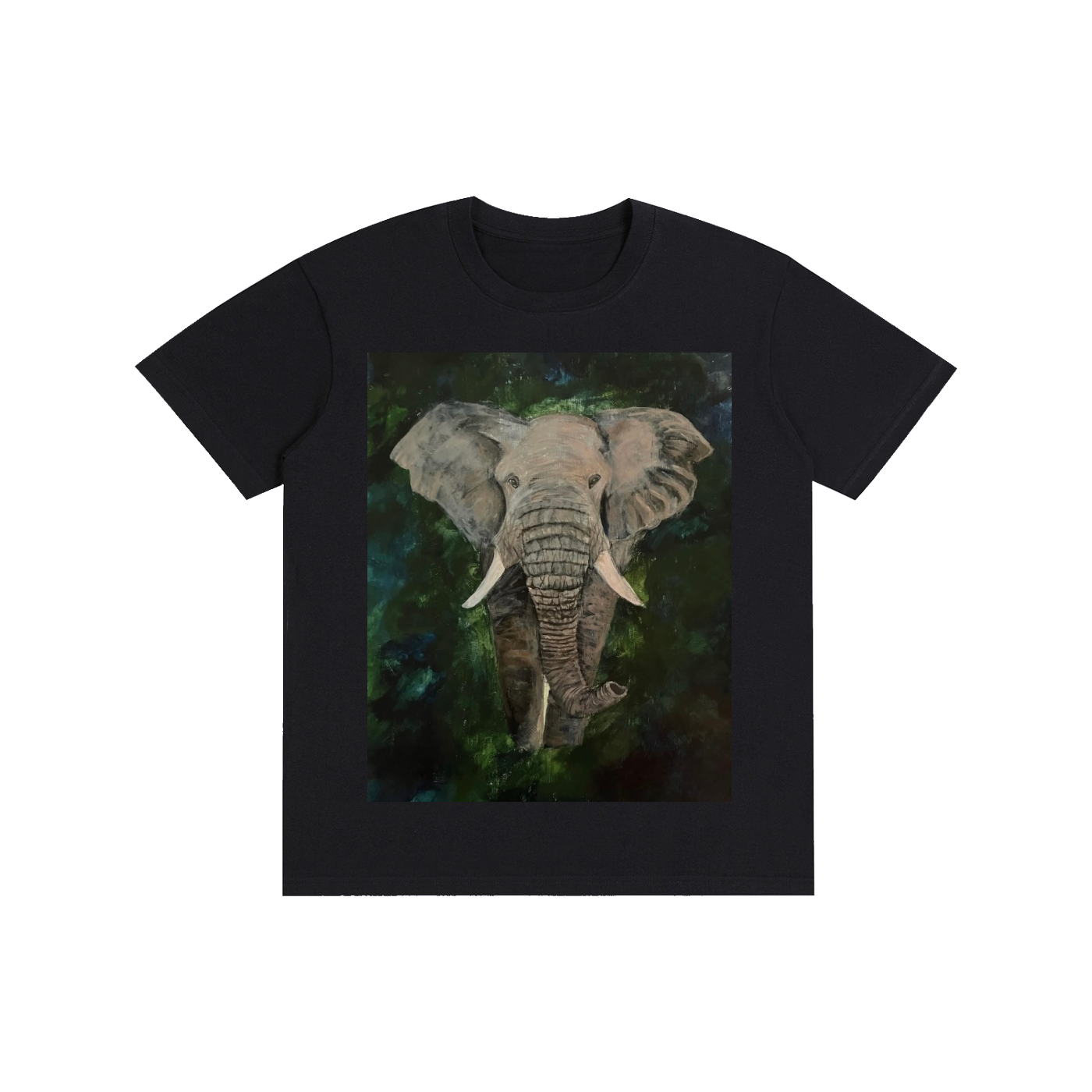 Original Elephant Painting - Cotton T-Shirt
