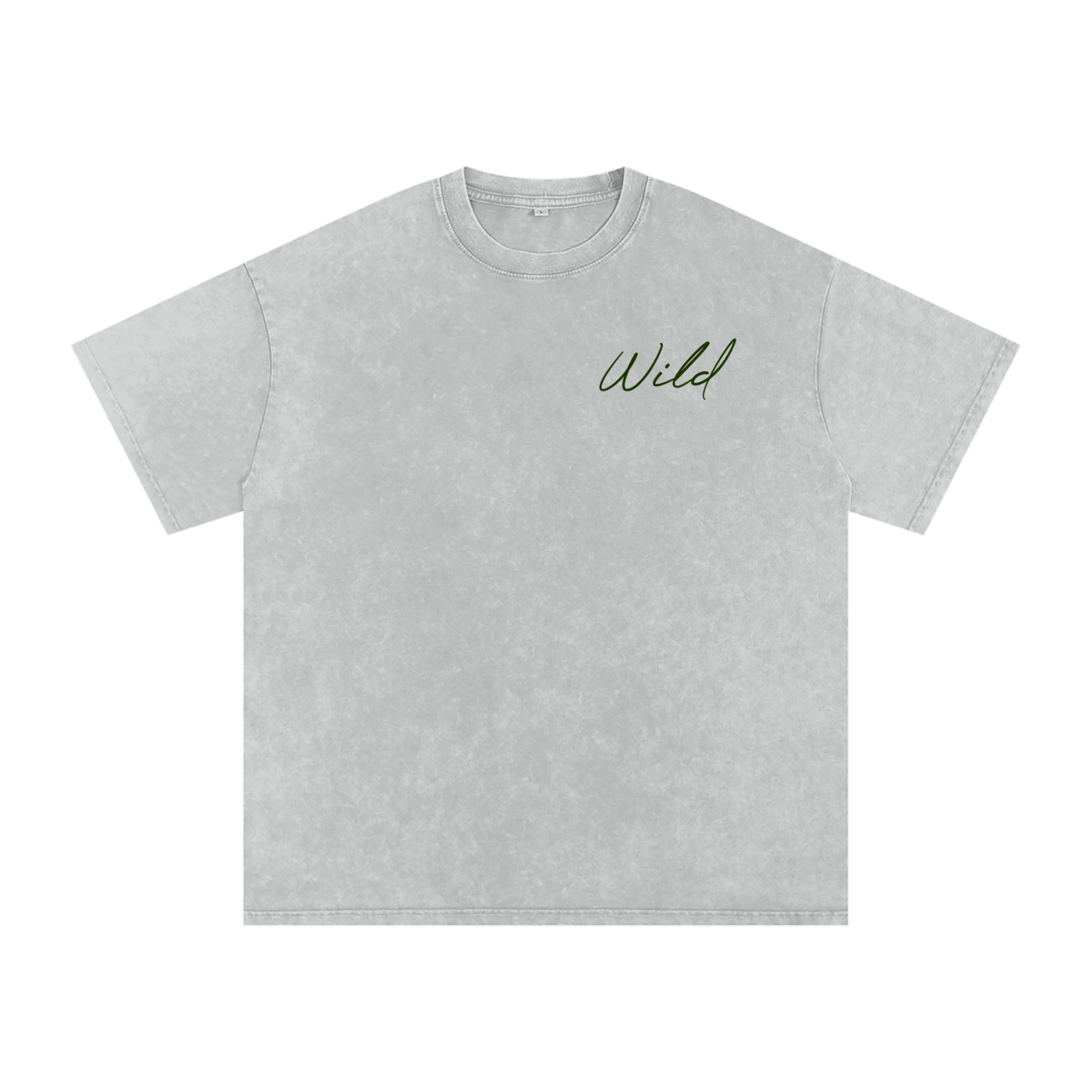 Original Rose Painting Snow Washed Cotton T-Shirt