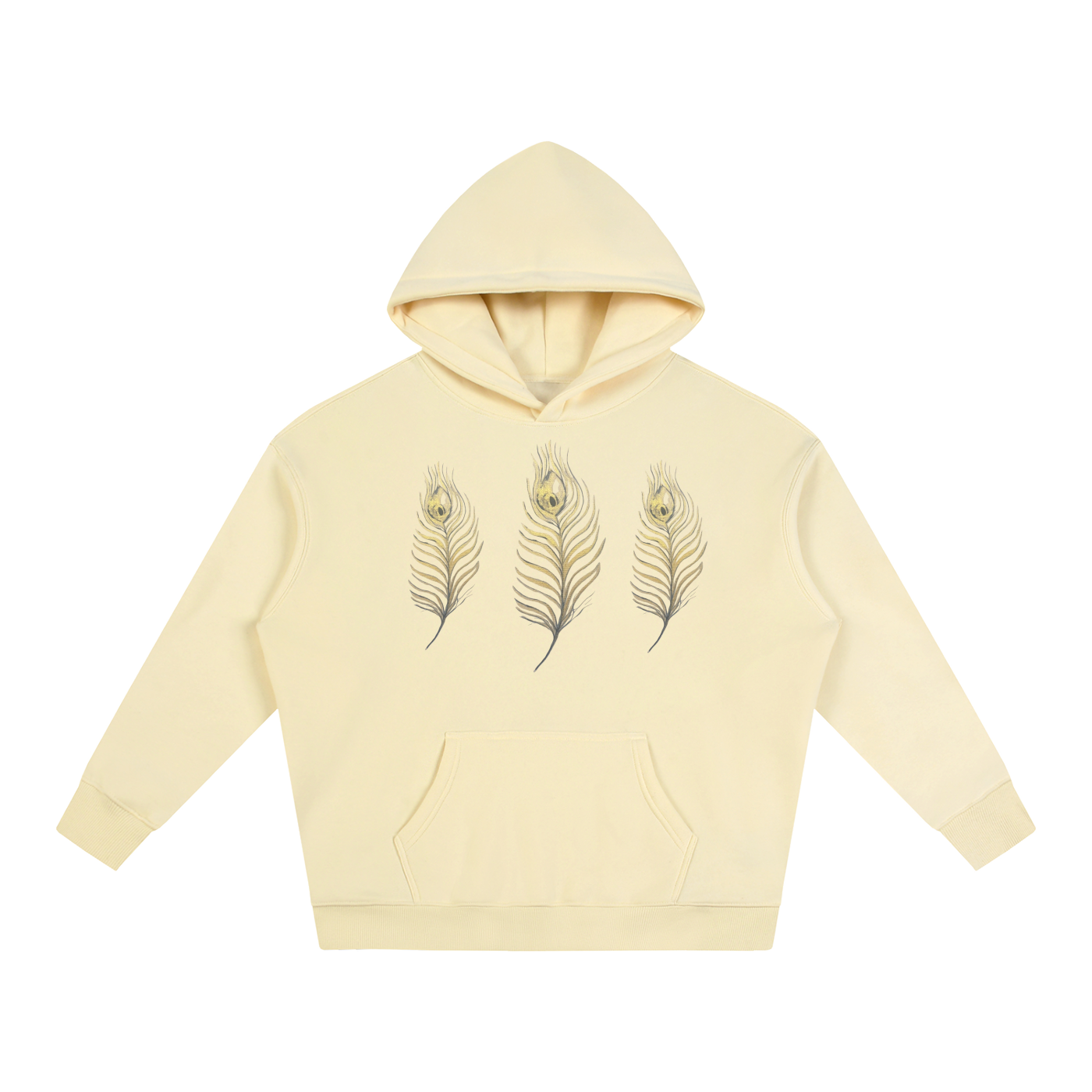 Feather Oversize Fleeced Hoodie