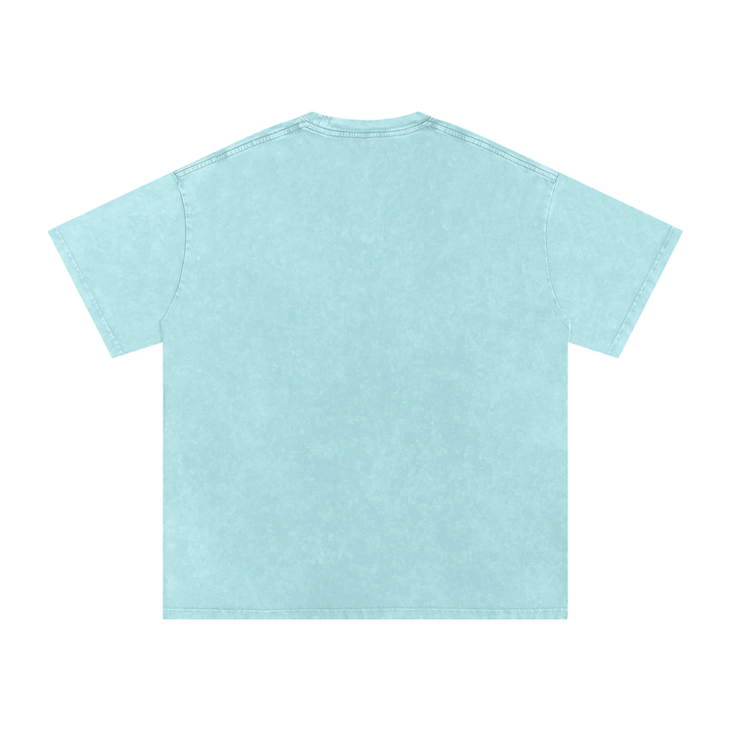 Original Watercolor Woman Snow Washed Cotton T-Shirt