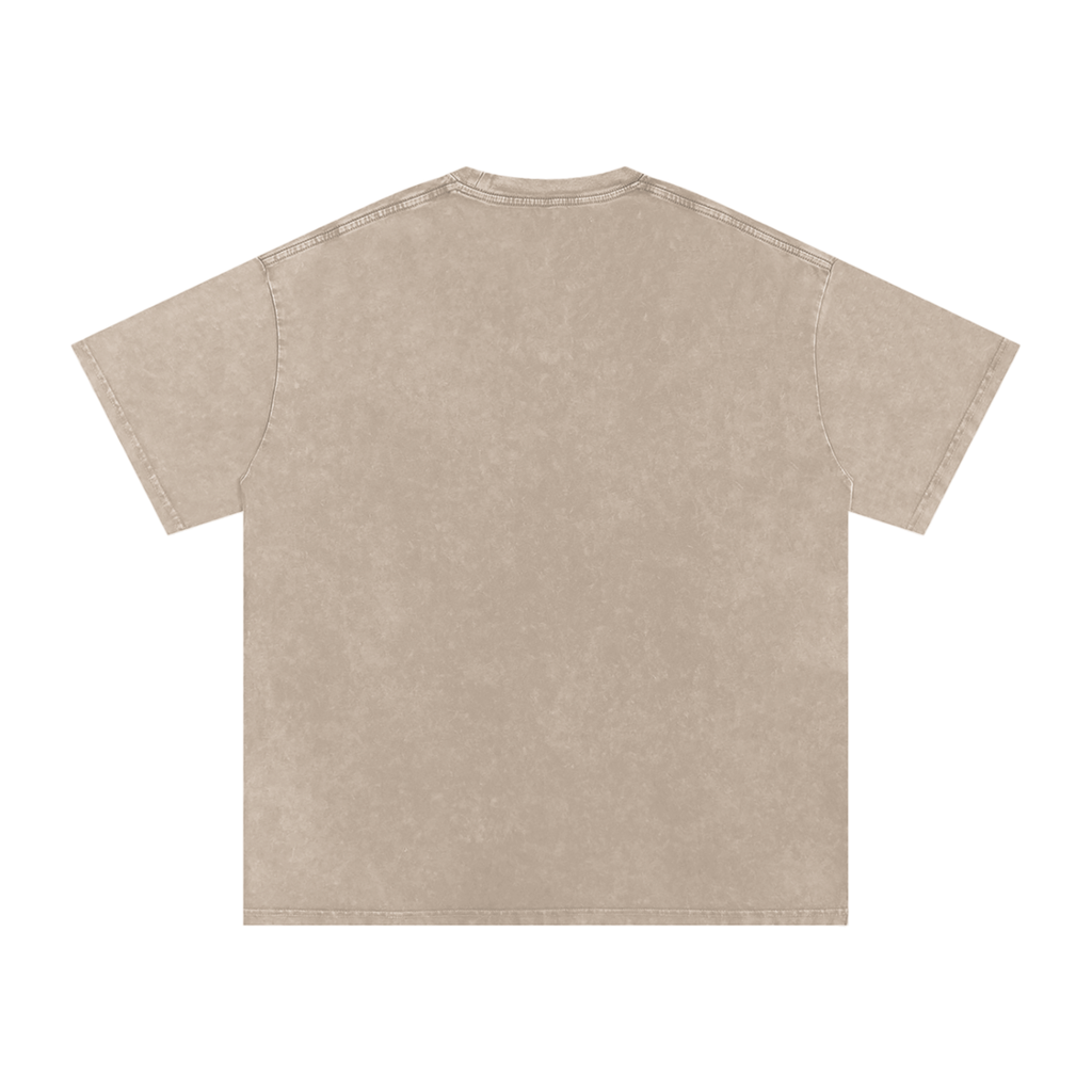 Original Watercolor Woman Snow Washed Cotton T-Shirt