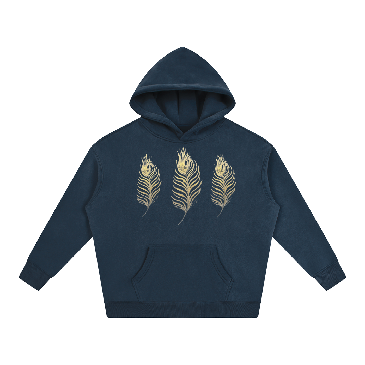 Feather Oversize Fleeced Hoodie