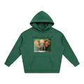Adult Original Elephant Painting Oversize Fleeced Hoodie