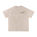 Original Rose Painting Snow Washed Cotton T-Shirt