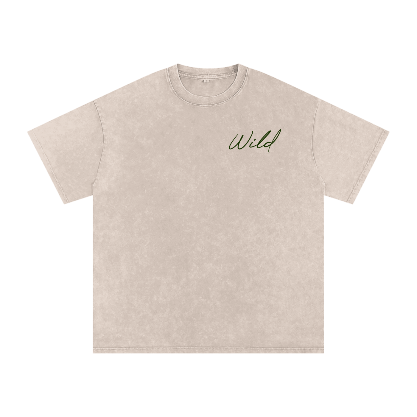 Original Rose Painting Snow Washed Cotton T-Shirt