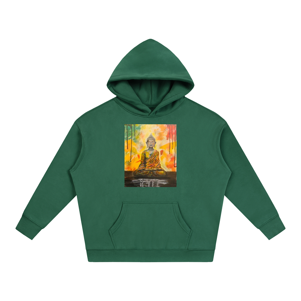 Original Buddha Painting Fleeced Hoodie