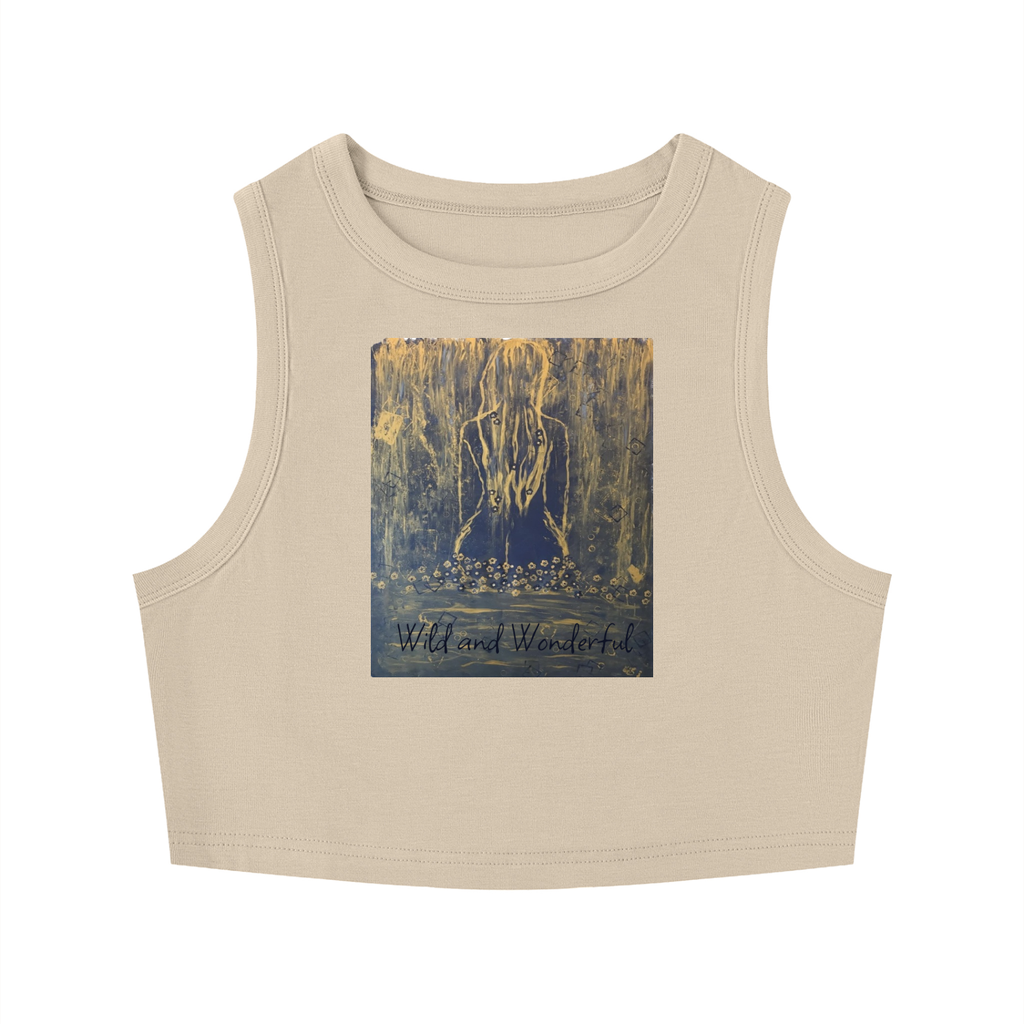 Original Painted Woman Crop Tank Top