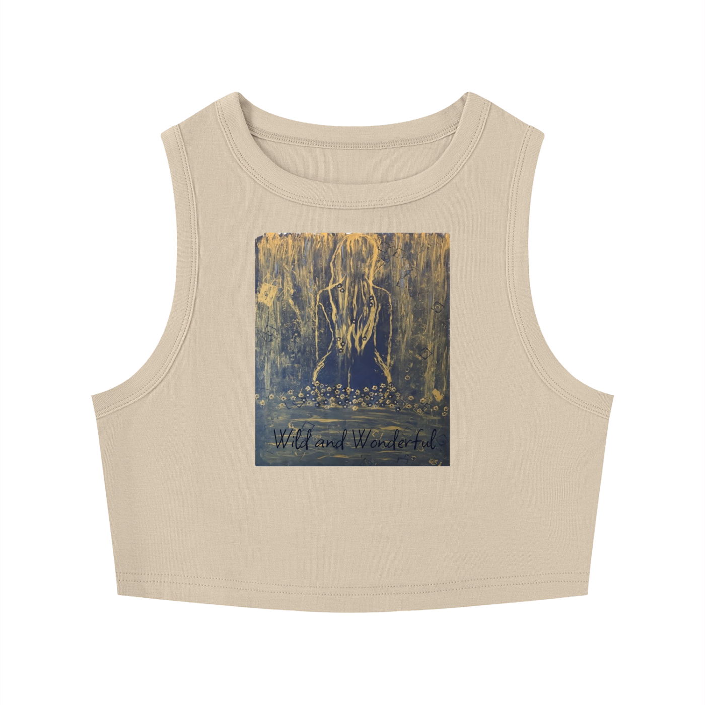 Original Painted Woman Crop Tank Top
