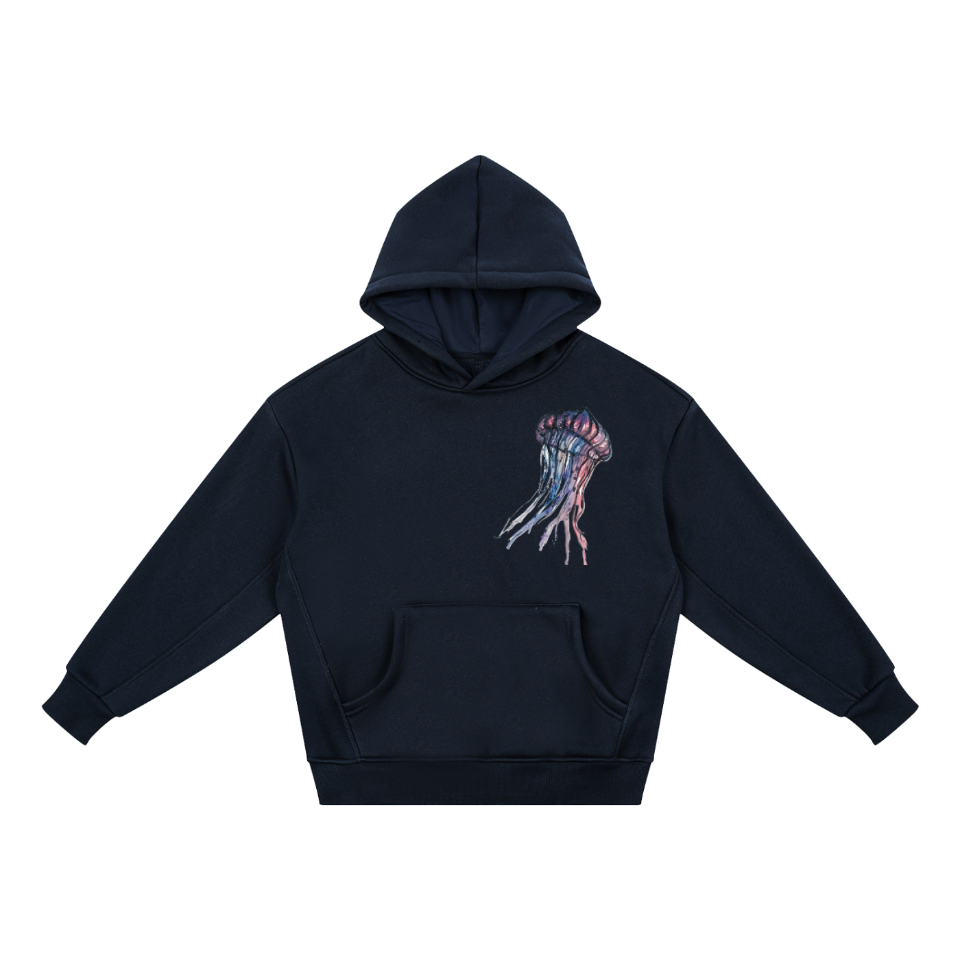 Original Watercolor Jellyfish Kids' Fleece Hoodie