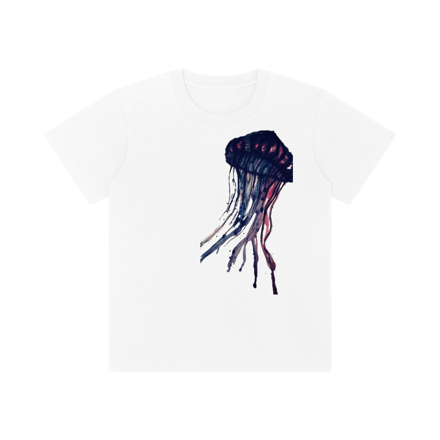 Original jellyfish watercolor Kid's Crewneck Short Sleeve T-Shirt